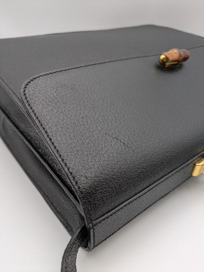 GUCCI　グッチ　ビジネスバッグ　レザー　ブラック　5438