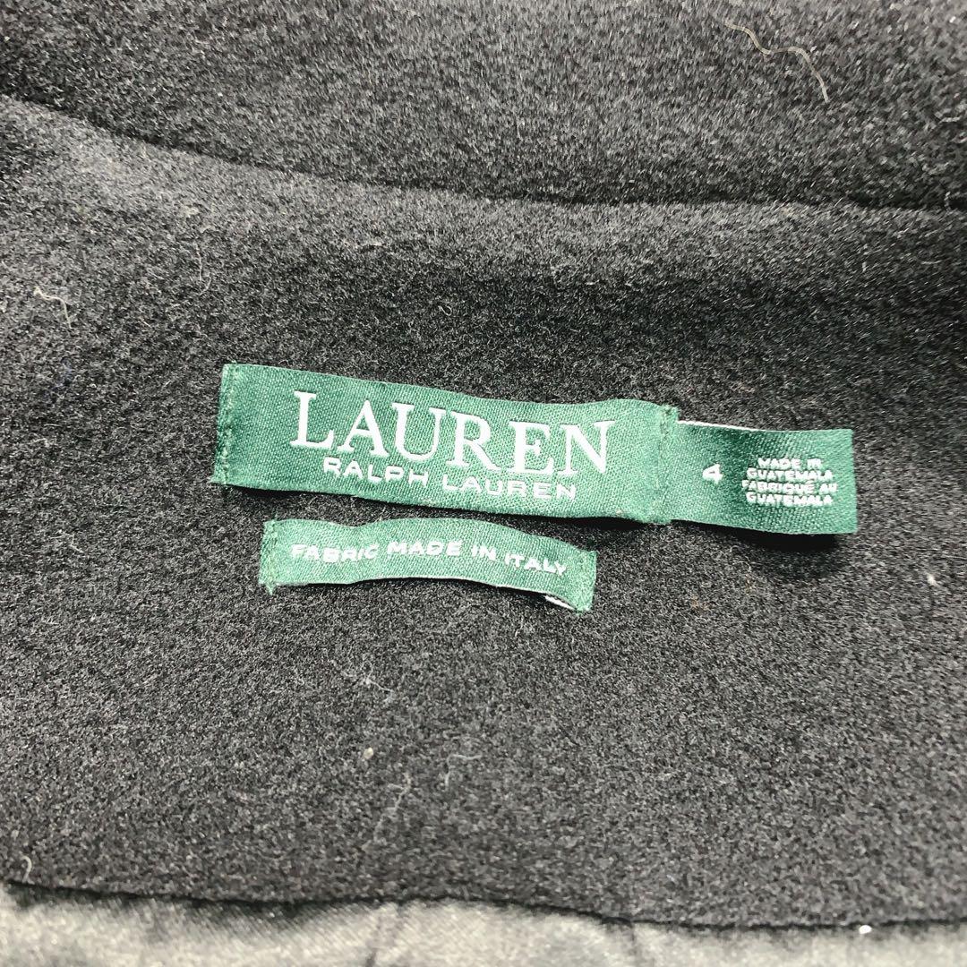 【美品】ローレンラルフローレン カシミヤ混 チェスターコート ロング丈 黒