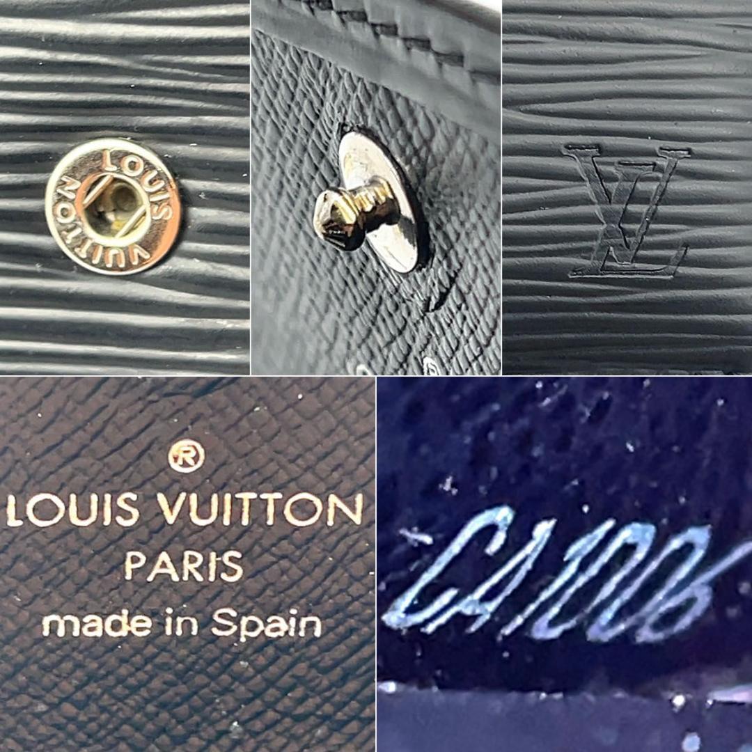 【極美品】ルイヴィトン エピ 黒 6連キーケース イニシャル無し