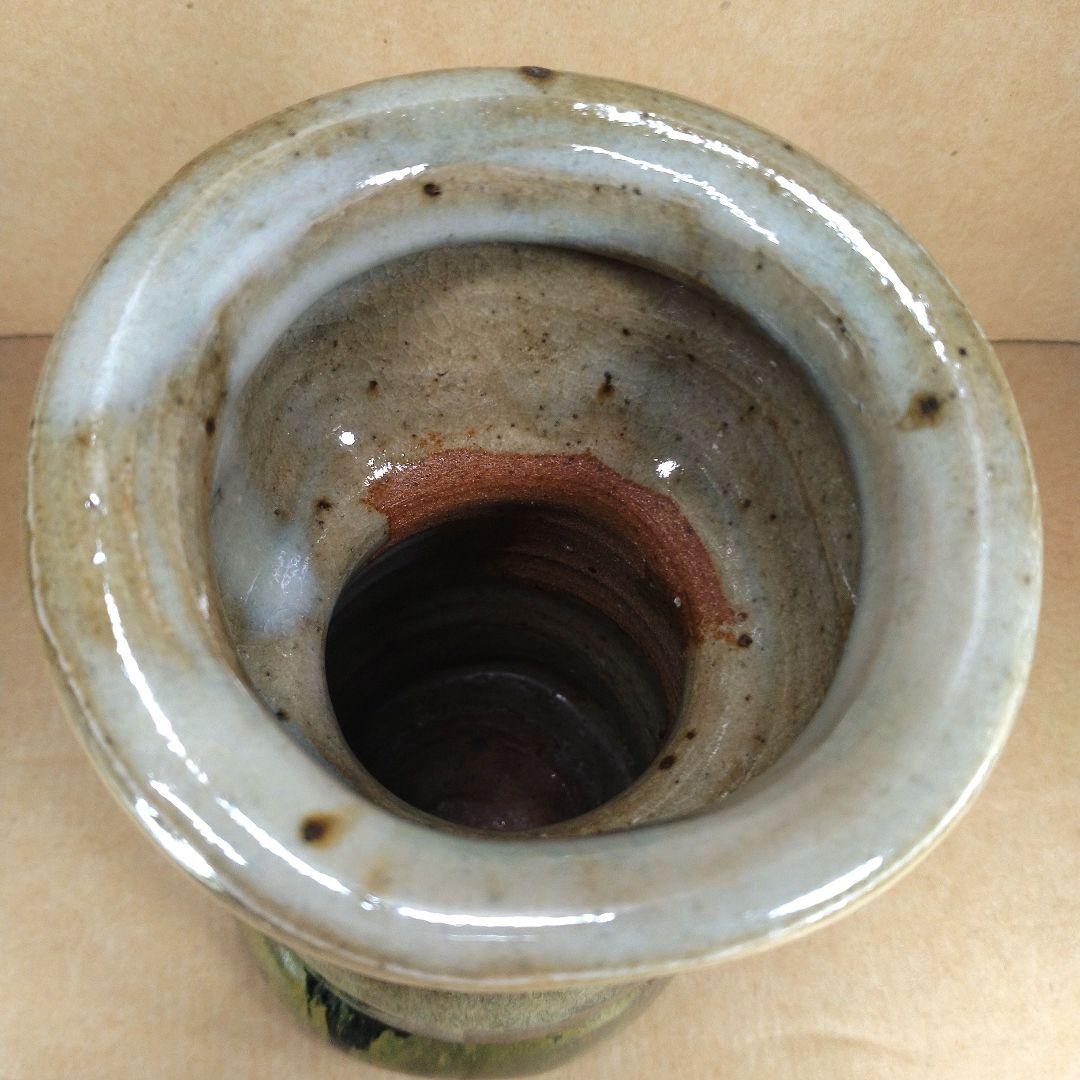 十二代 中里太郎右衛門(人間国宝 中里無庵）朝鮮唐津花入 共箱 美品 唐津焼