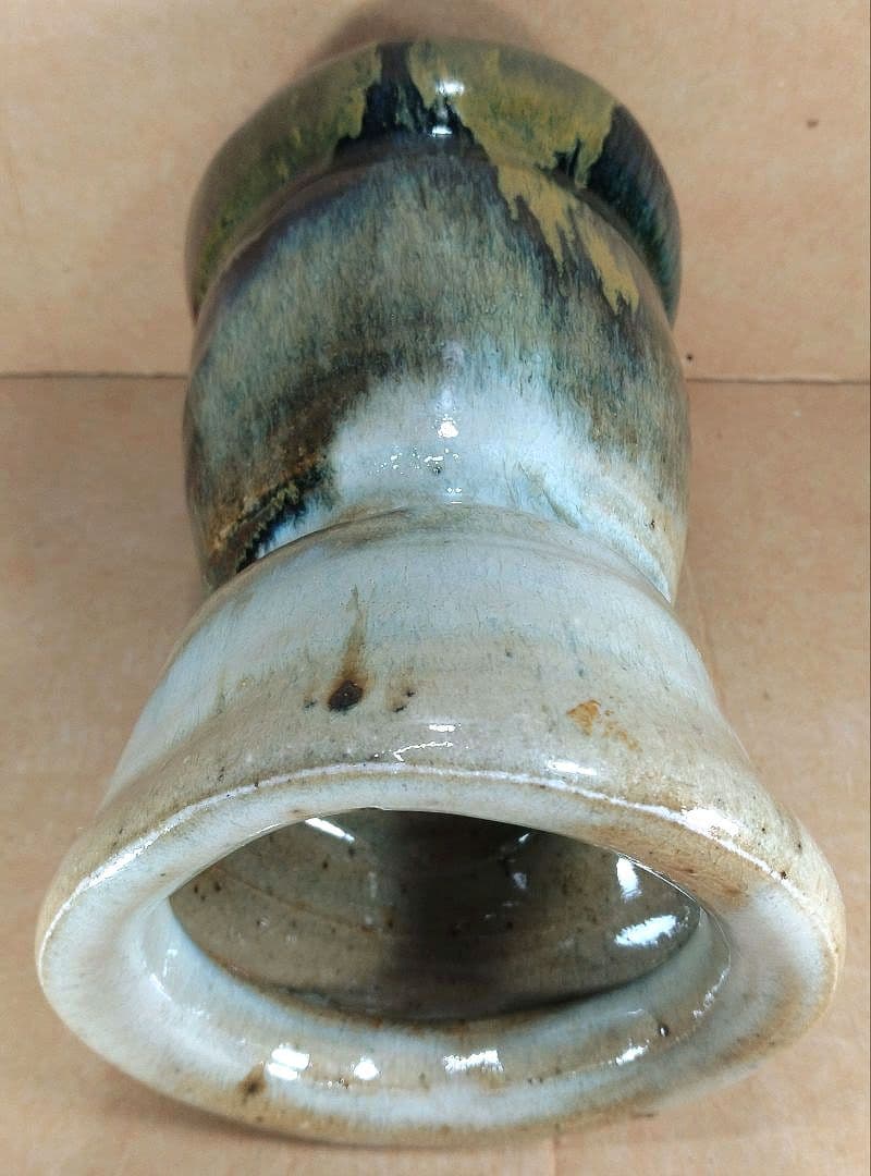 十二代 中里太郎右衛門(人間国宝 中里無庵）朝鮮唐津花入 共箱 美品 唐津焼