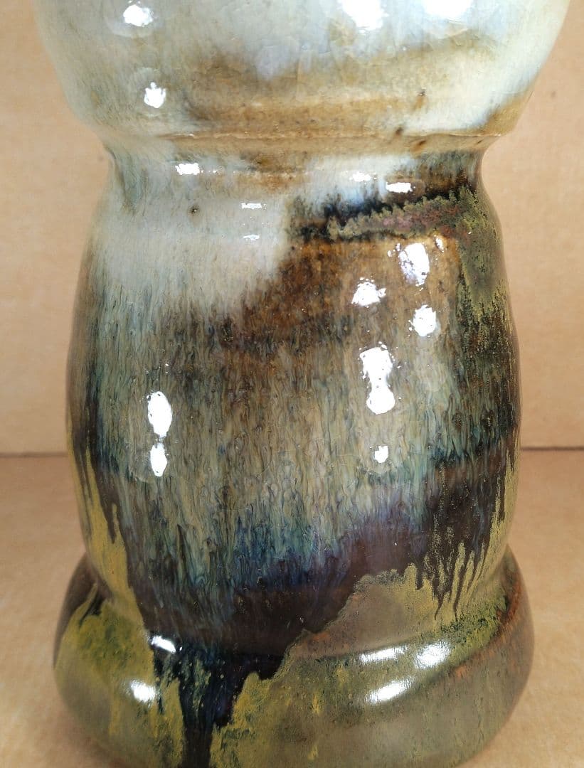 十二代 中里太郎右衛門(人間国宝 中里無庵）朝鮮唐津花入 共箱 美品 唐津焼