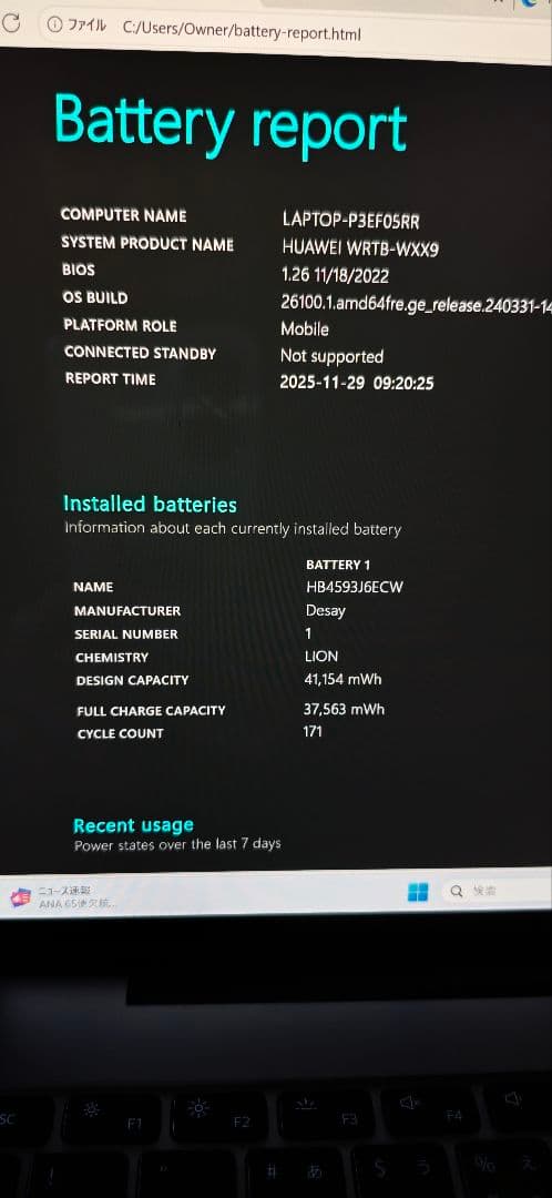 Windowsノート本体 MateBook 13 2020 i5 8GB+512GB