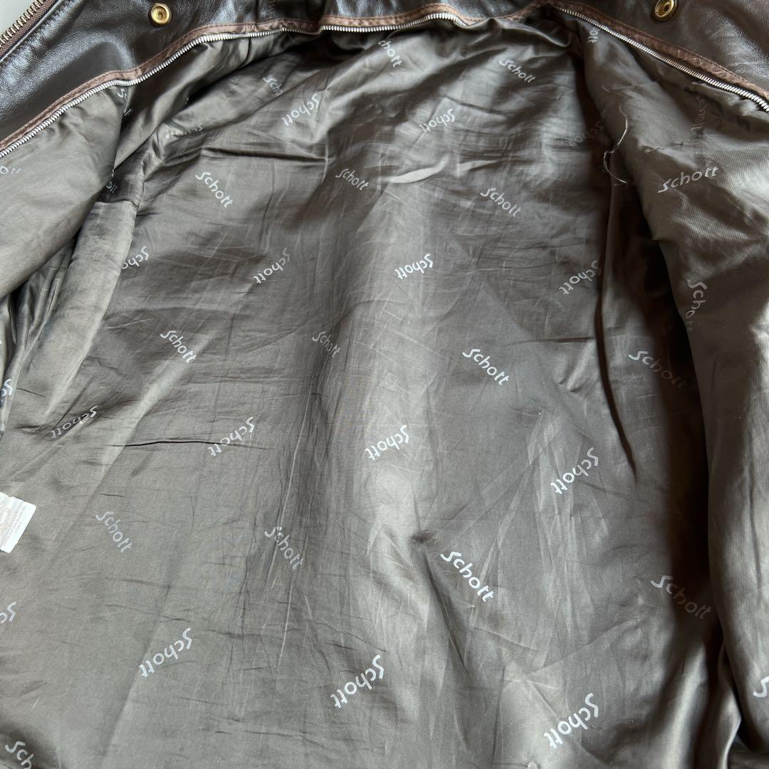 希少✨schott 襟付ライダースジャケット 652H ホースハイド　38 馬革