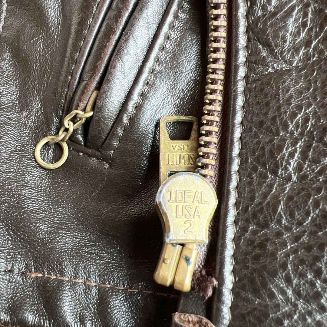 希少✨schott 襟付ライダースジャケット 652H ホースハイド　38 馬革