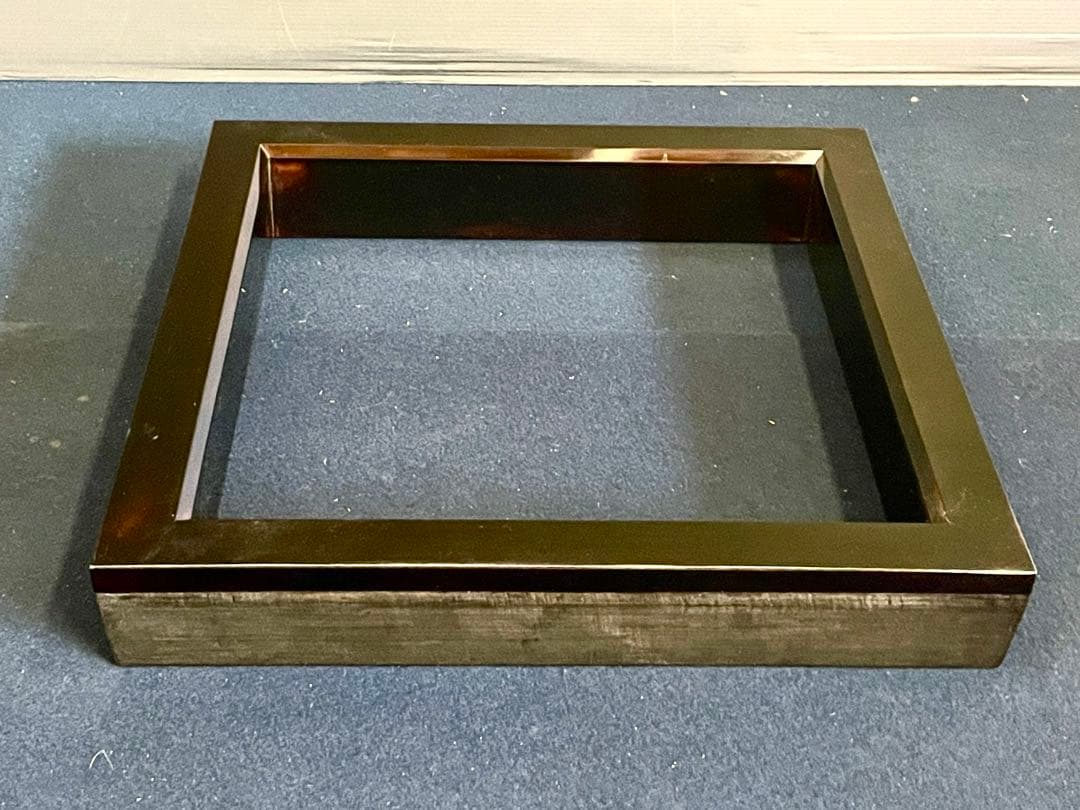 「祖」 真塗 炉縁 塗師 宗斎 共箱 茶道具 （1030F②）