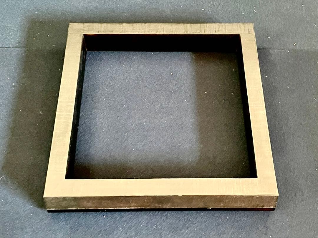 「祖」 真塗 炉縁 塗師 宗斎 共箱 茶道具 （1030F②）