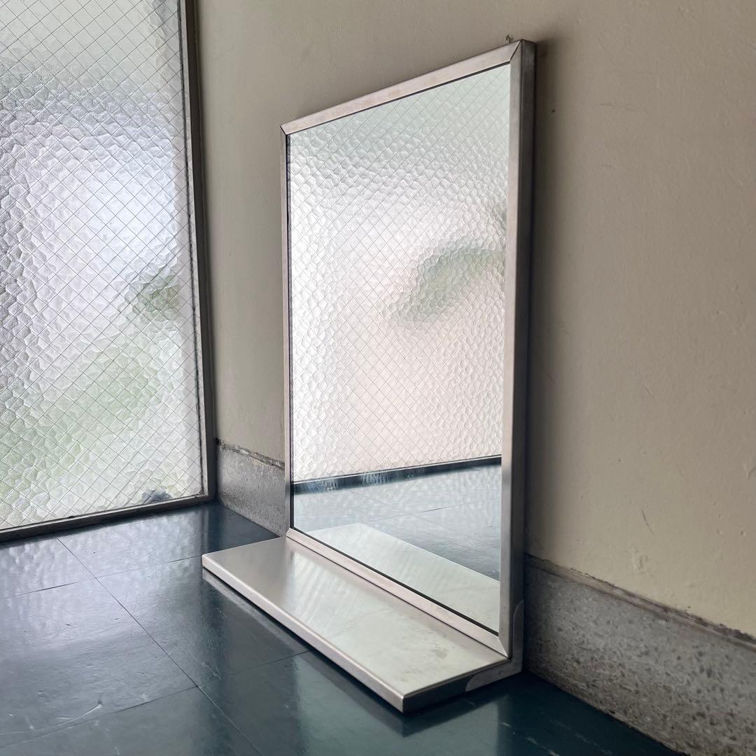 パシフィックファニチャーサービス／ステンレス スチール フレーム ミラー／中古