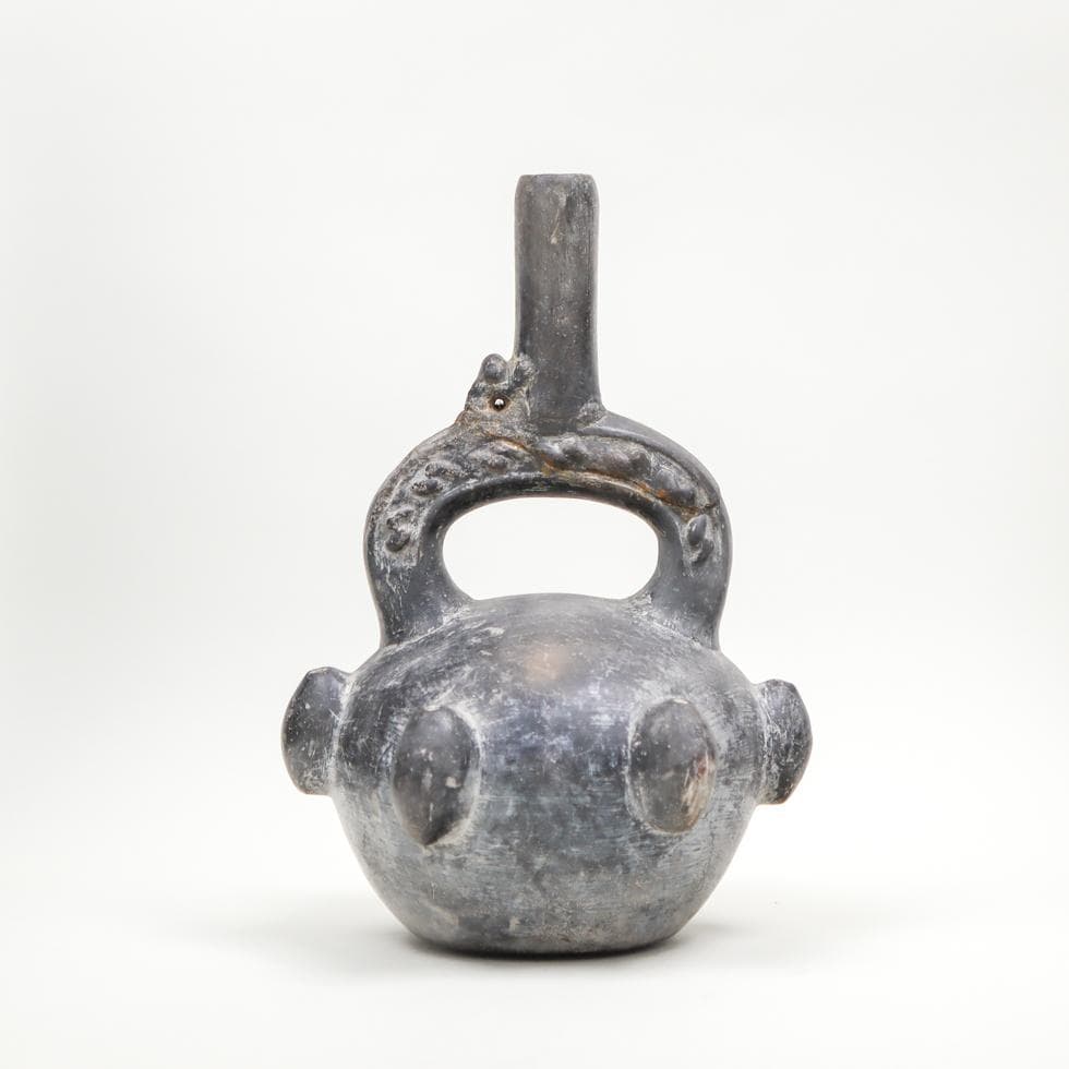 チムー文化 Chimu ペルー アンデス土器 鐙口壺