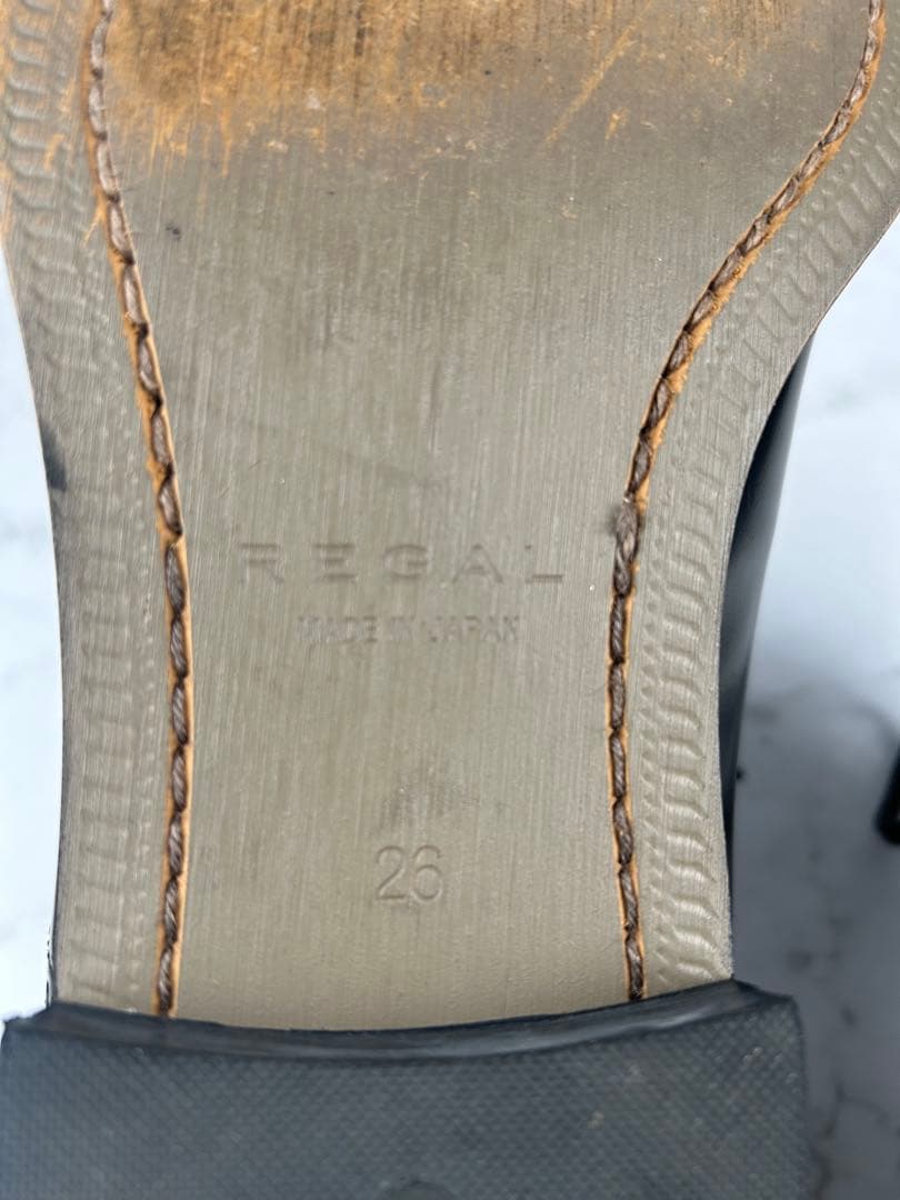 美品 リーガル ビジネスシューズ 122R ストレートチップ 26cm 黒