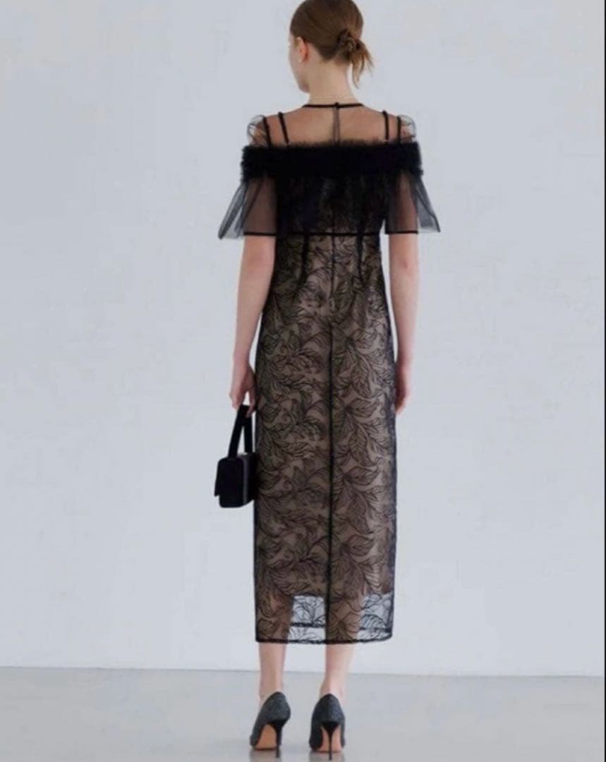 【Leja】3WAYフラワーチュールアシンメトリー オケージョンドレス