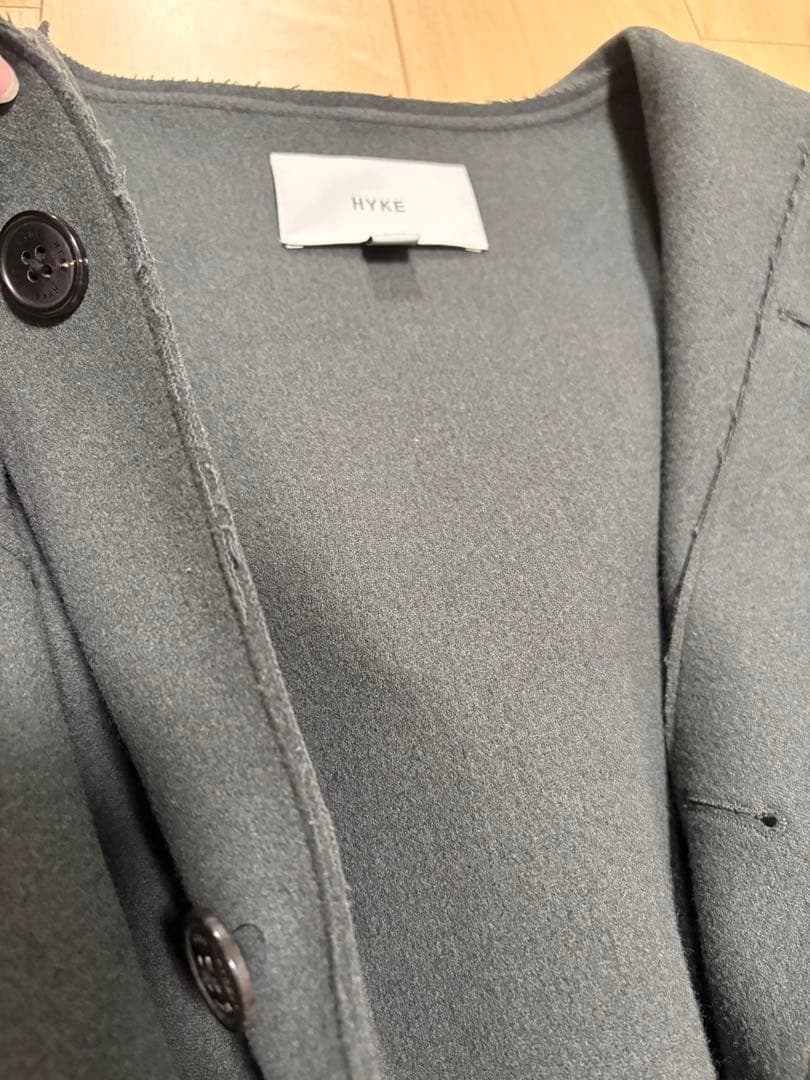 ハイク　HYKE melton hooded work coat