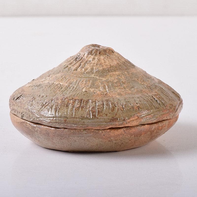 茶道具　楽山窯　十一代空権　長岡住右衛門作　出雲香合　共布　共箱　V　R8433