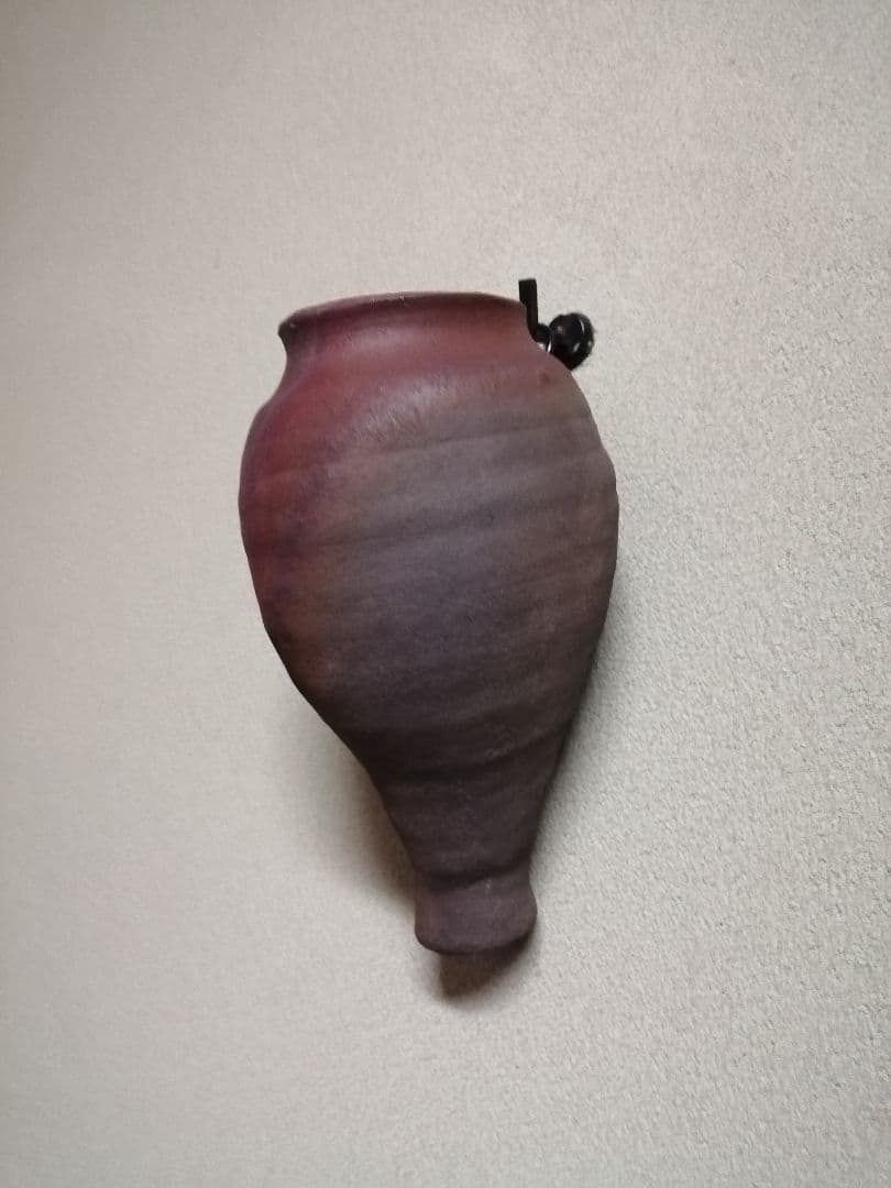 古美術品　時代　掛花入　南蛮蓑文虫　南蛮花入　南蛮粽花入　茶道具　古陶　骨董