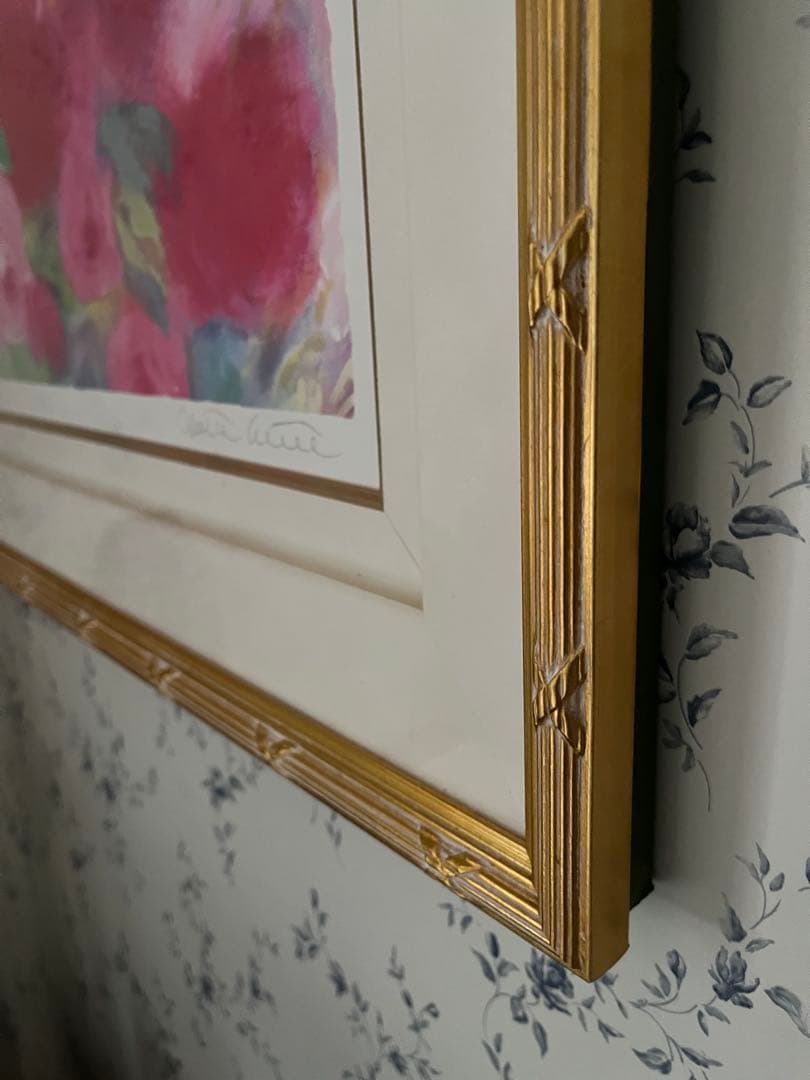 額入り版画　66×56 ジニー・キム　限定55枚　額装済　サイン、ED、証明書付