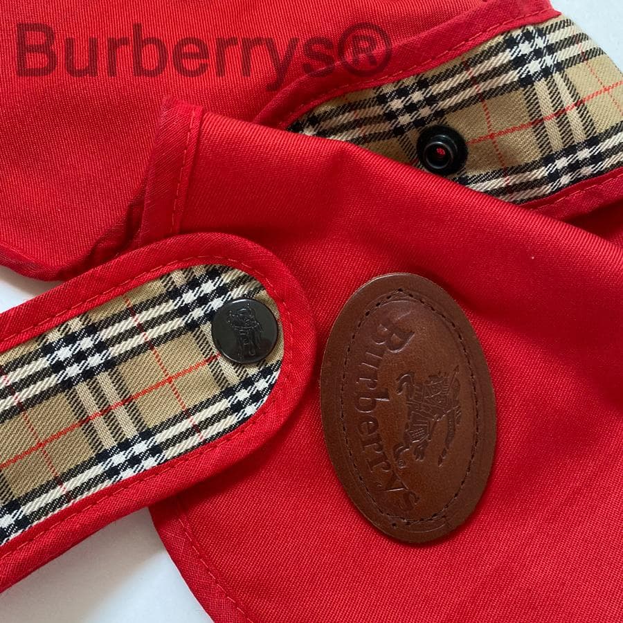 Burberrys バーバリーコート 犬服 赤 12\"/30cm