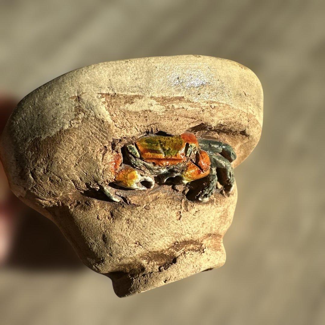 楽山焼　二六焼　水月焼　お猪口　蟹　酒器