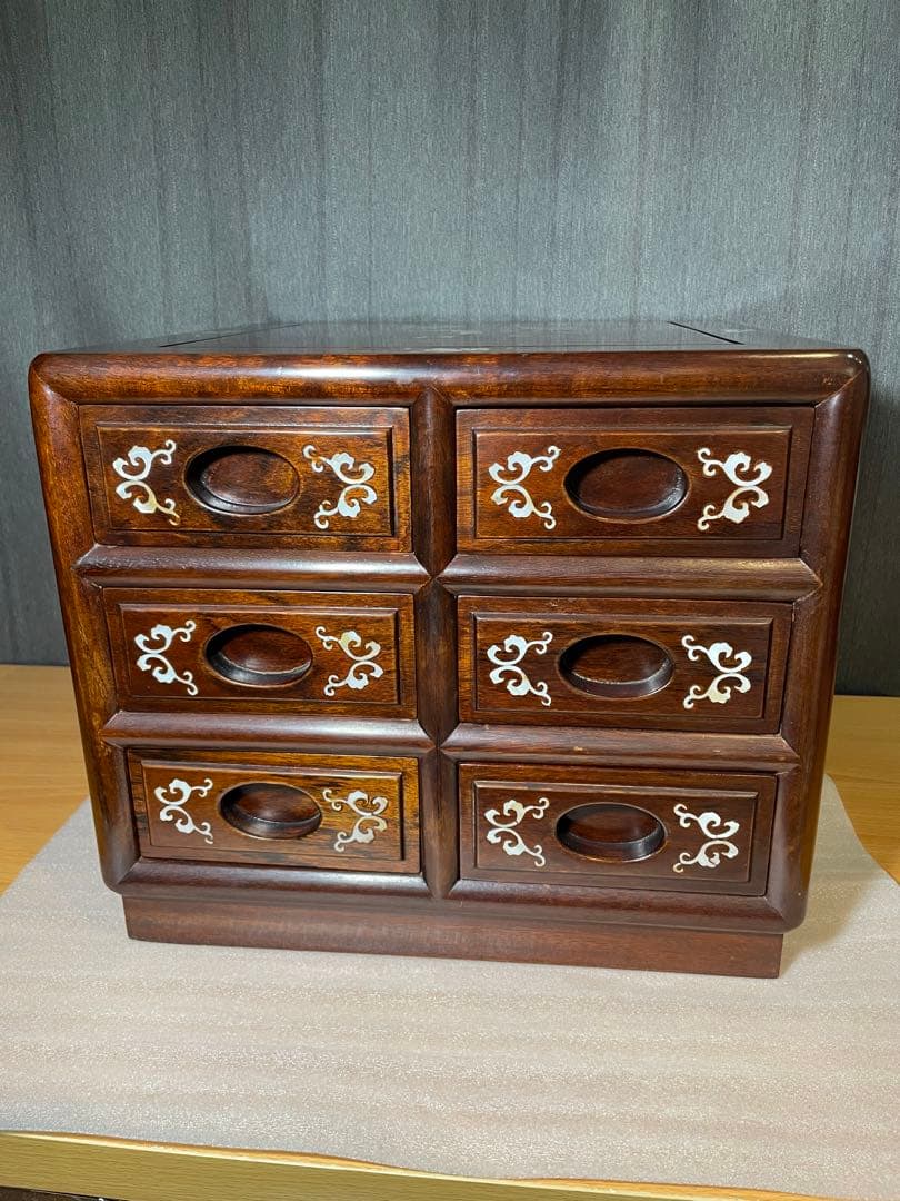 中国美術 螺鈿細工 引き出し　収納