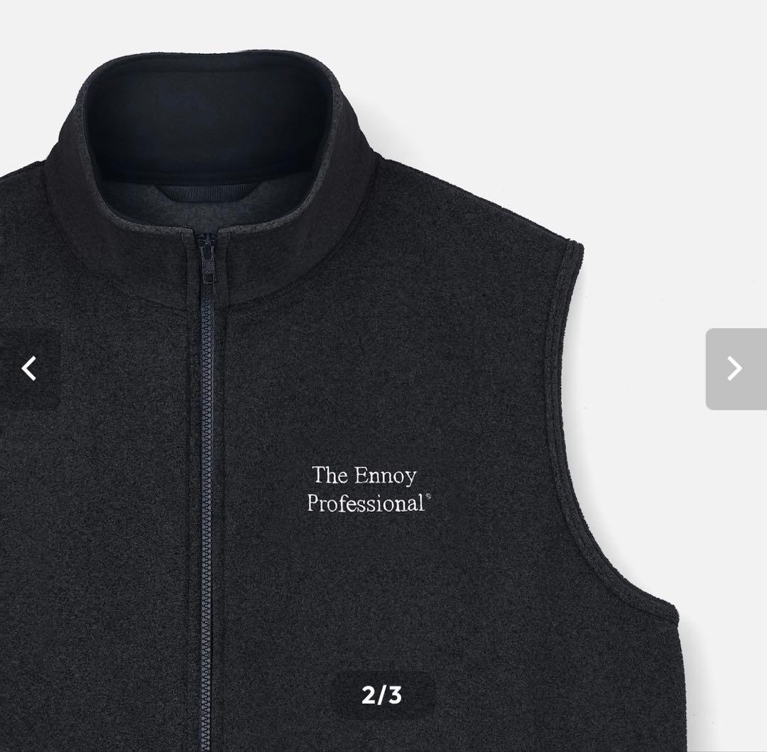 トップス ennoy PROFESSIONAL FLEECE VEST (BLACK)