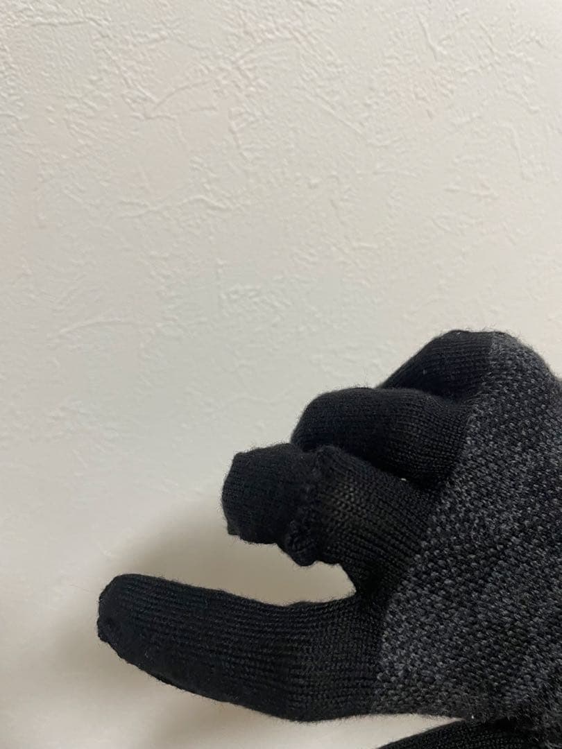 ルイヴィトン　ダミエ　黒　グレー　ブラック　手袋　グローブ　難あり　美品