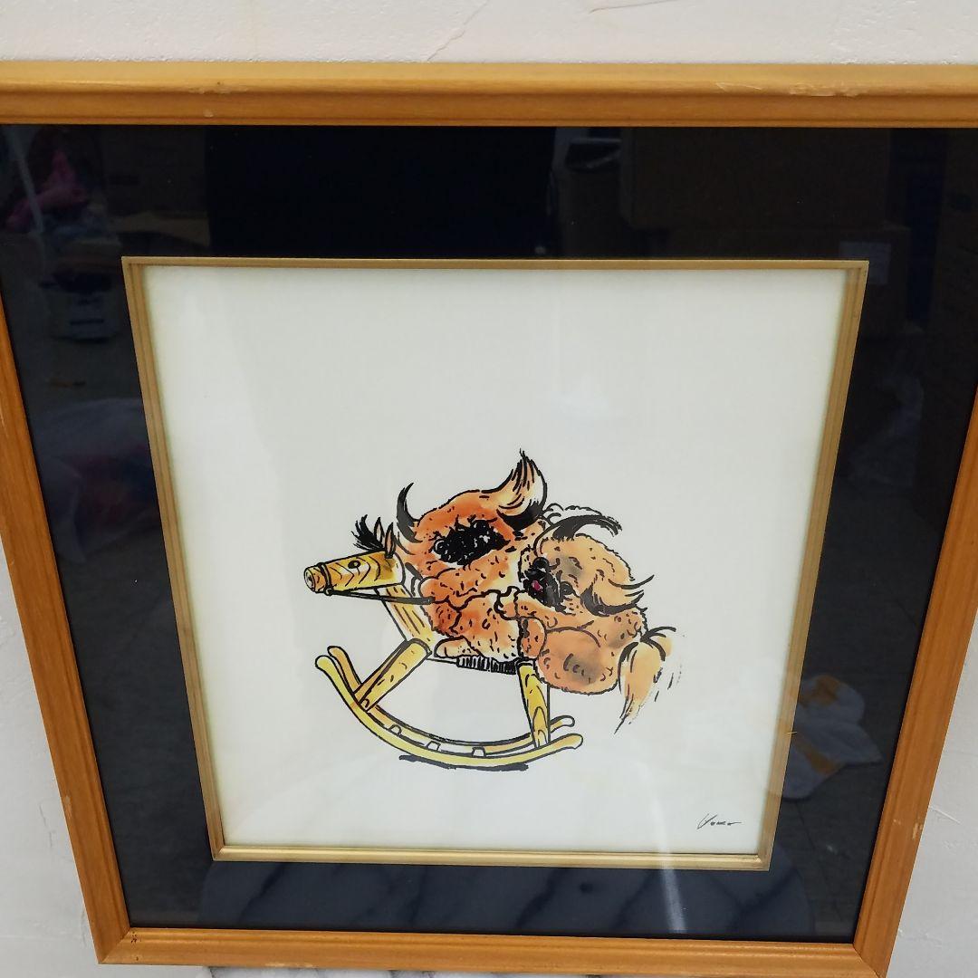 絵画　犬　山本ようこさん作