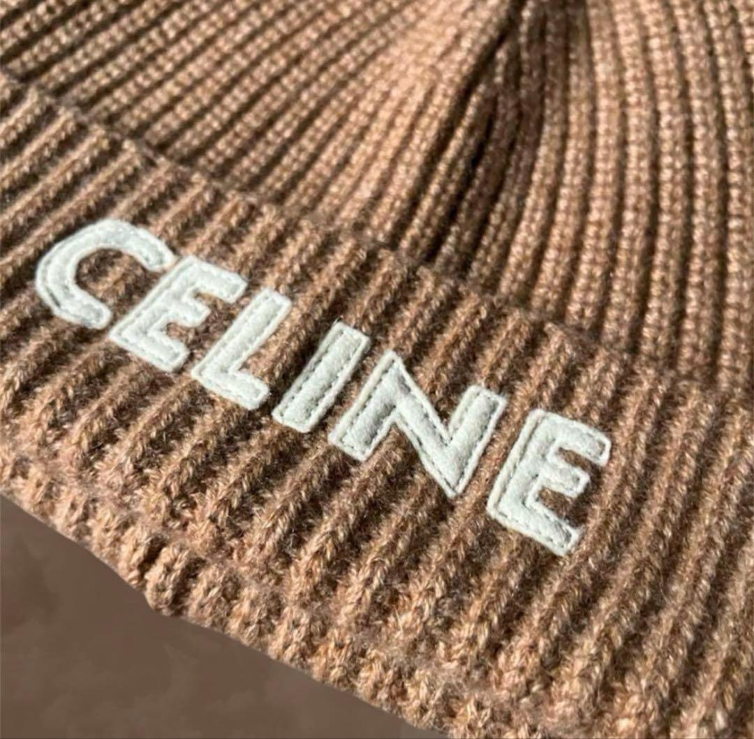 新品未使用　正規品　CELINE★セリーヌ　カシミヤ100%ニット帽