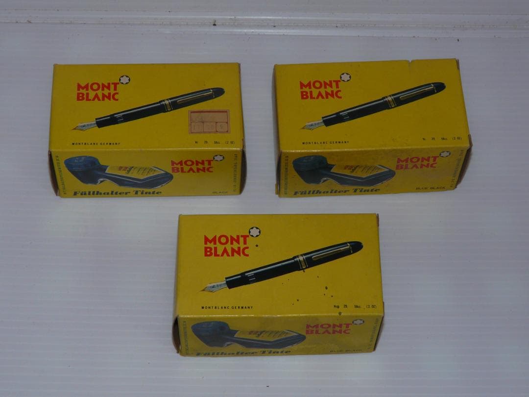 1960年代　モンブラン　ボトルインク　未開封　3個　黒　ブルーブラック 万年筆