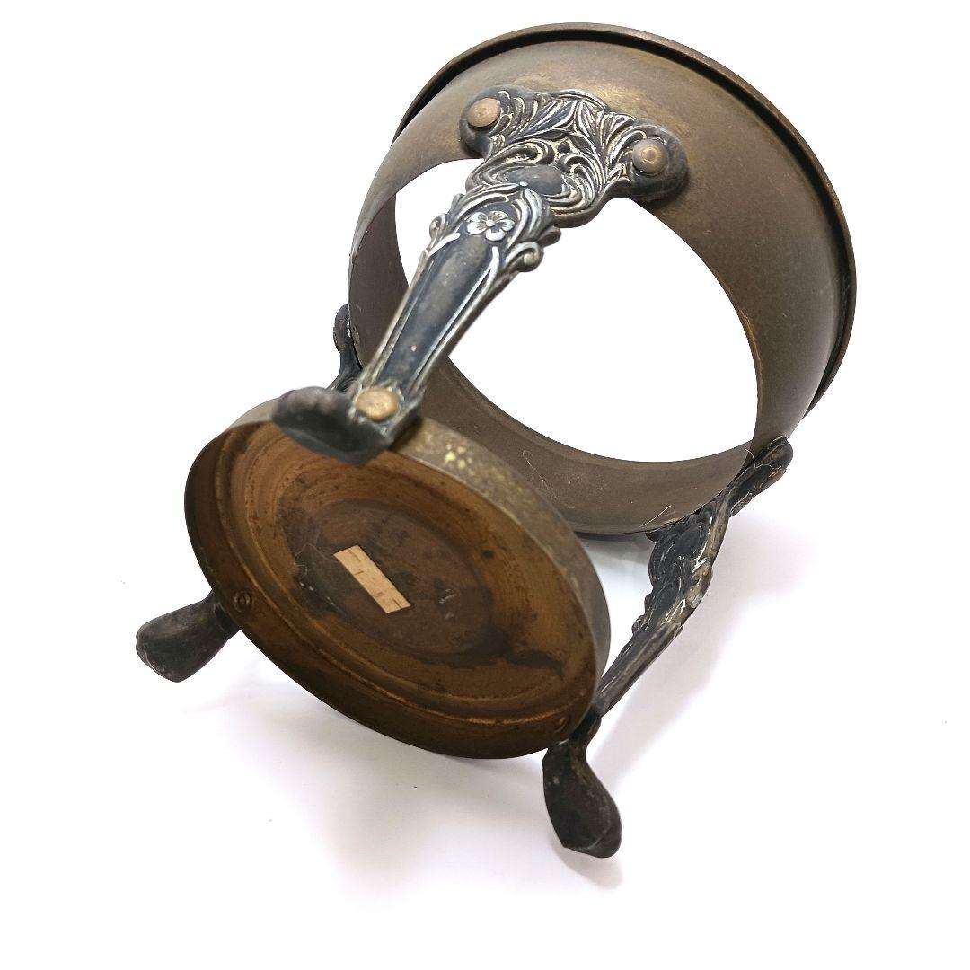 Y3122-85 時代物 フードウォーマー ウォーマーボウル 真鍮製