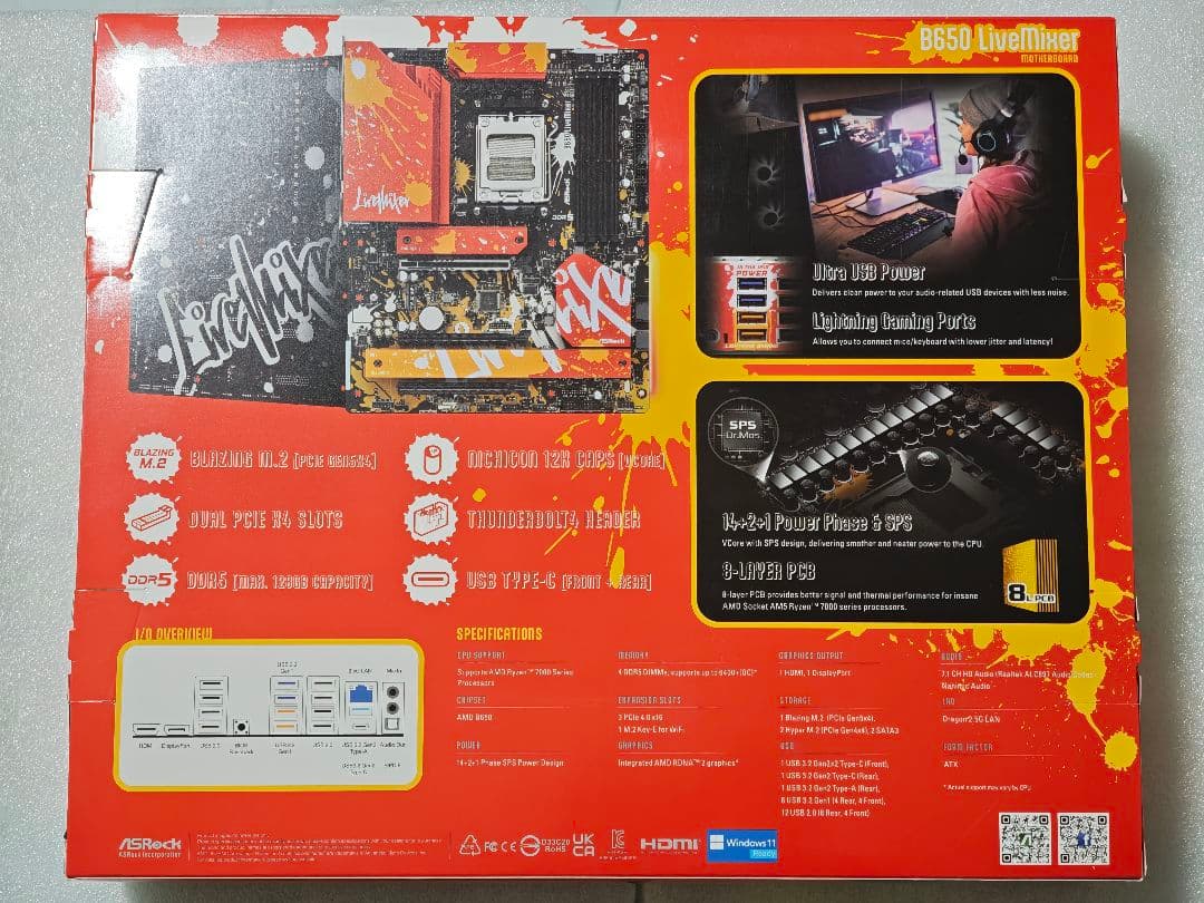 新品 ASRock B650 LiveMixer マザーボード AMD AM5