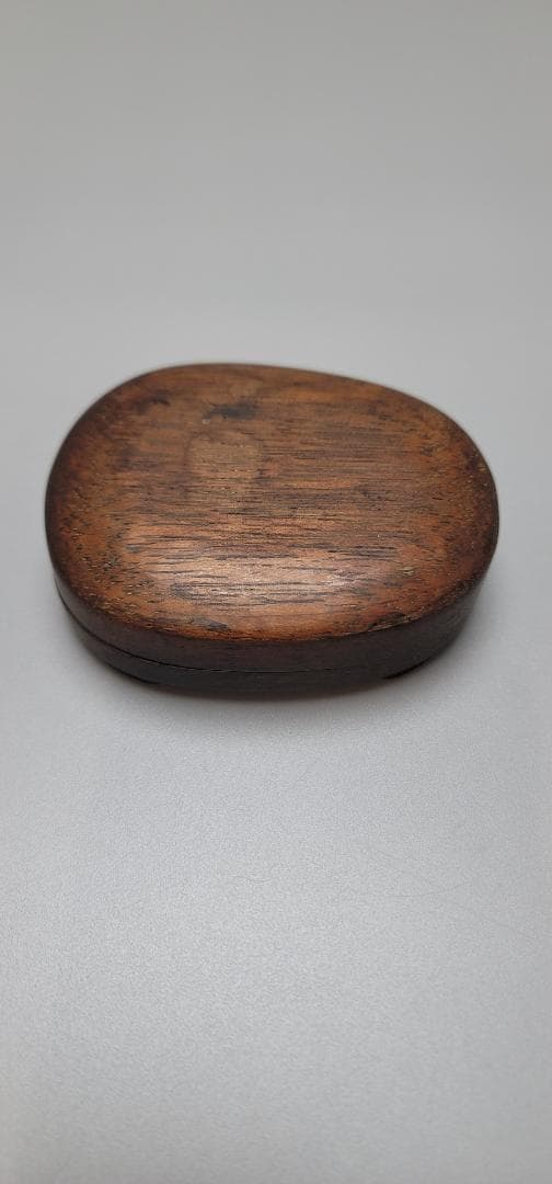 中国 楕円形 小硯 唐木 文房具