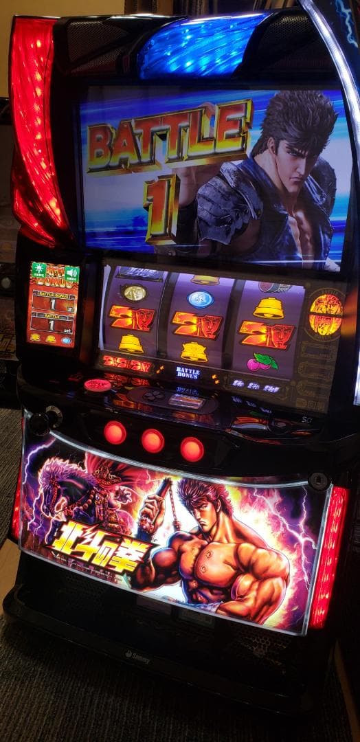 ♪パチスロ実機　訳あり　北斗の拳　ケンシロウパネル　ユニット・スイッチ付き♪