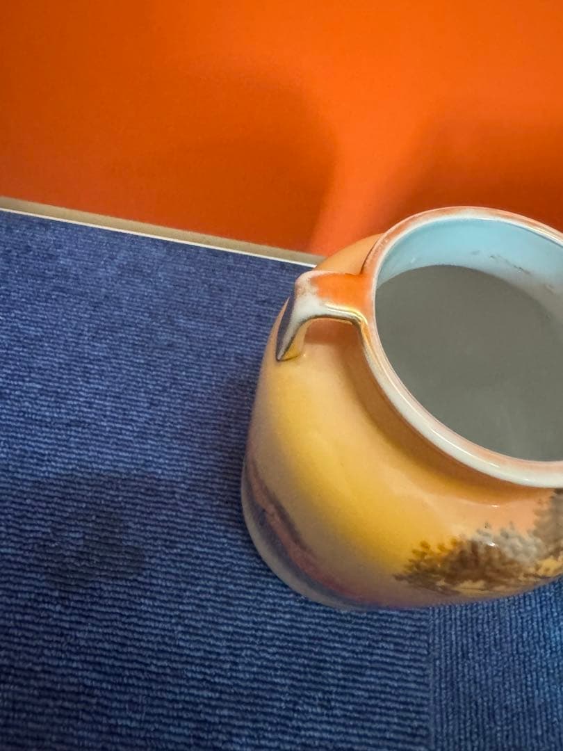 1843  オールドノリタケ　双耳風景図　花瓶   2客　時代物