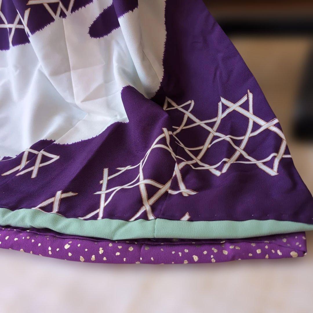 舞踊　着物　裾引き　白