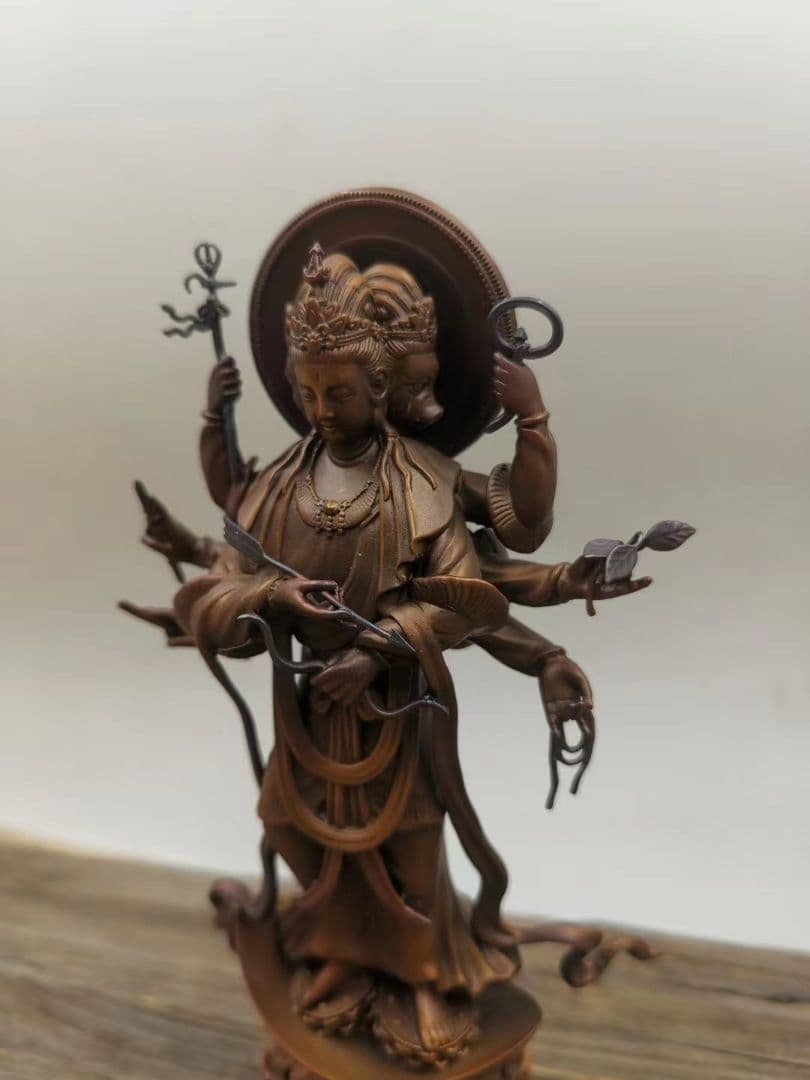 【修縁堂】精彫造像 摩利支天 ふるいにかける版 仏教法具 古美術品