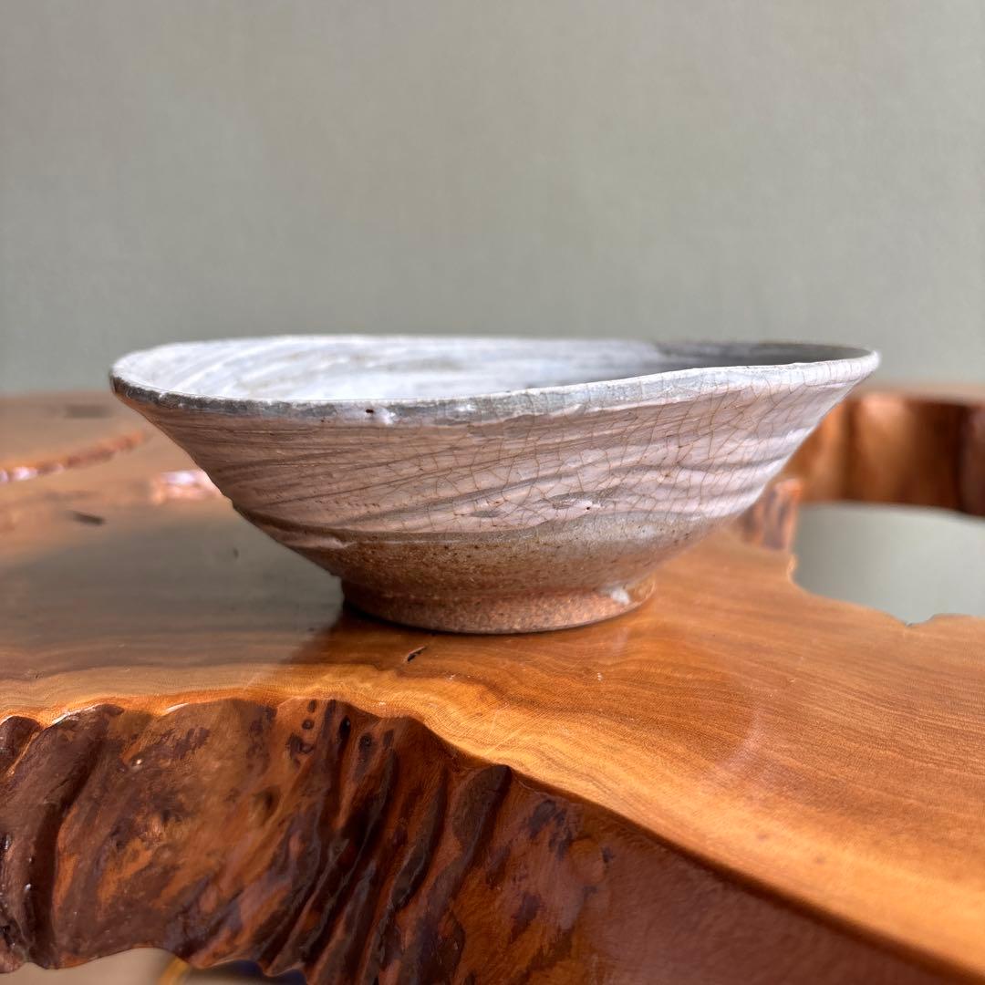 清水六兵衛 刷毛目 平茶碗 抹茶碗 茶道具 共箱(22)