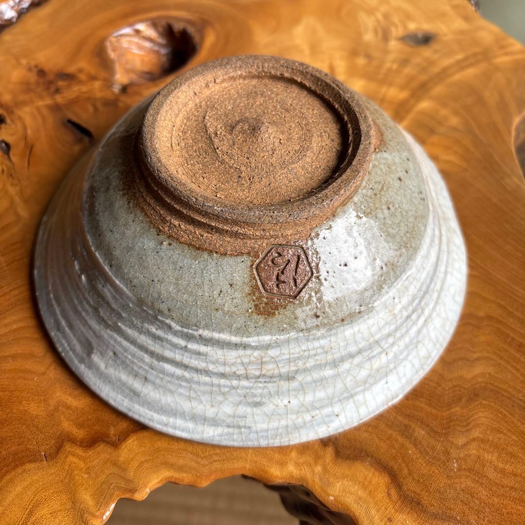 清水六兵衛 刷毛目 平茶碗 抹茶碗 茶道具 共箱(22)