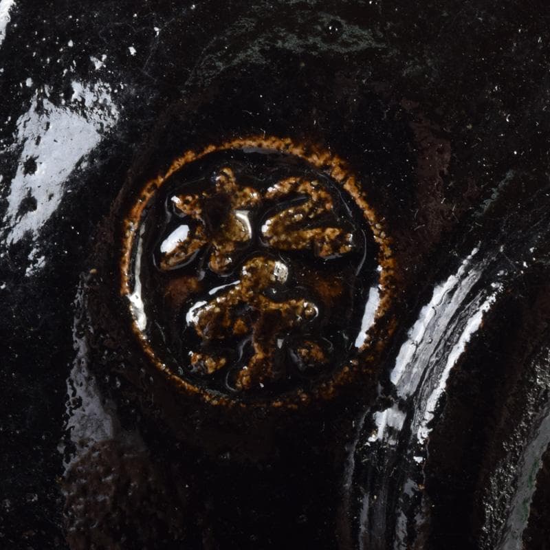 Gojyo　茶道具　楽焼　佐々木松楽作　黒楽茶碗　共布共箱　V　7400