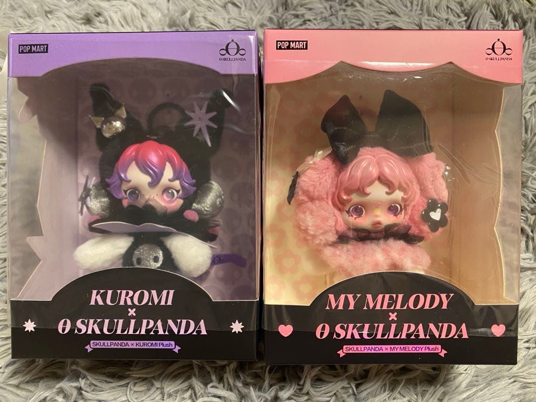 スカルパンダ × サンリオ クロミ マイメロ 2点 ぬいぐるみペンダント