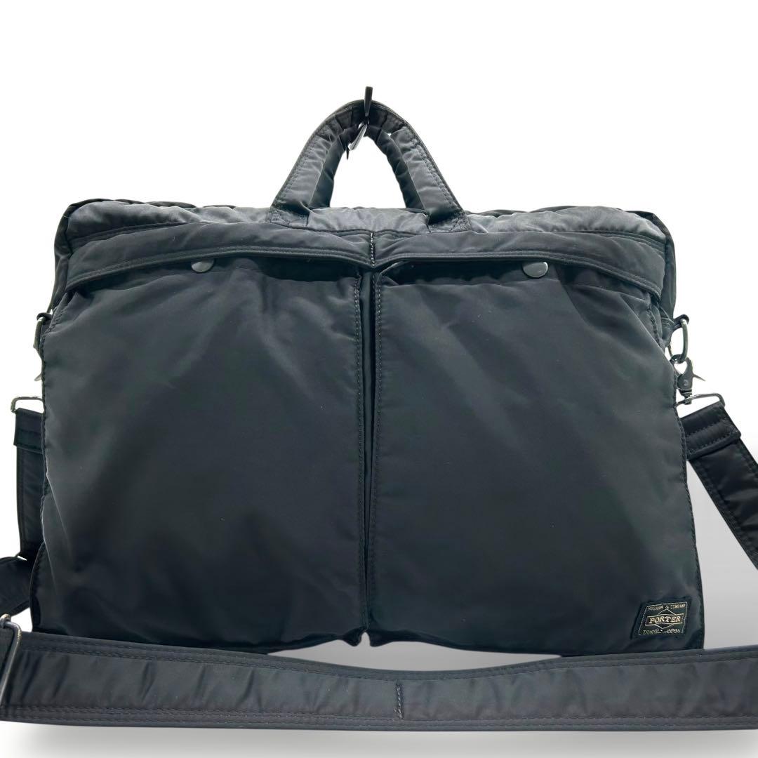 【美品】ポーター タンカー ブリーフケース 2way ナイロン ブラック