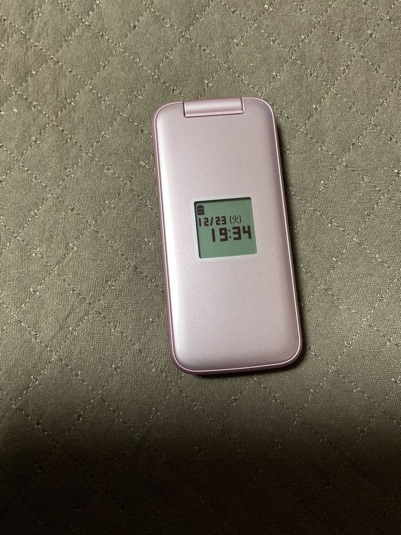 ピンク 折りたたみ式携帯電話 本体 充電器付き