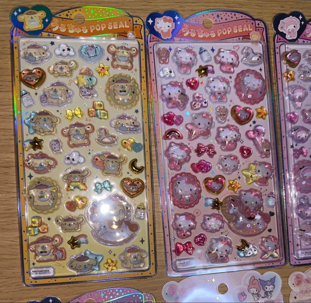 正規品 サンリオ うるちゅるPOPシール 8枚 マイメロ キティ ポチャッコ