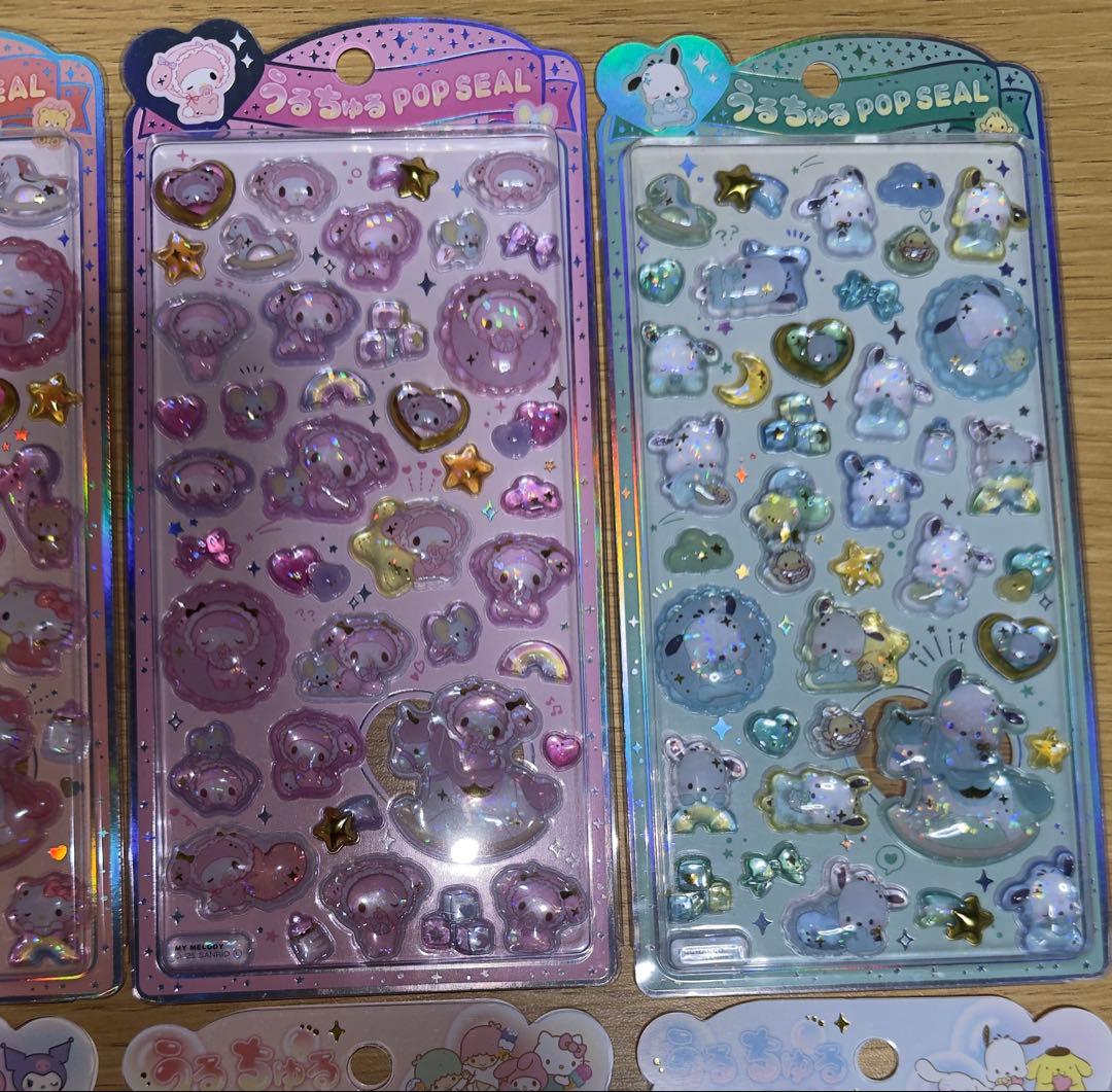 正規品 サンリオ うるちゅるPOPシール 8枚 マイメロ キティ ポチャッコ