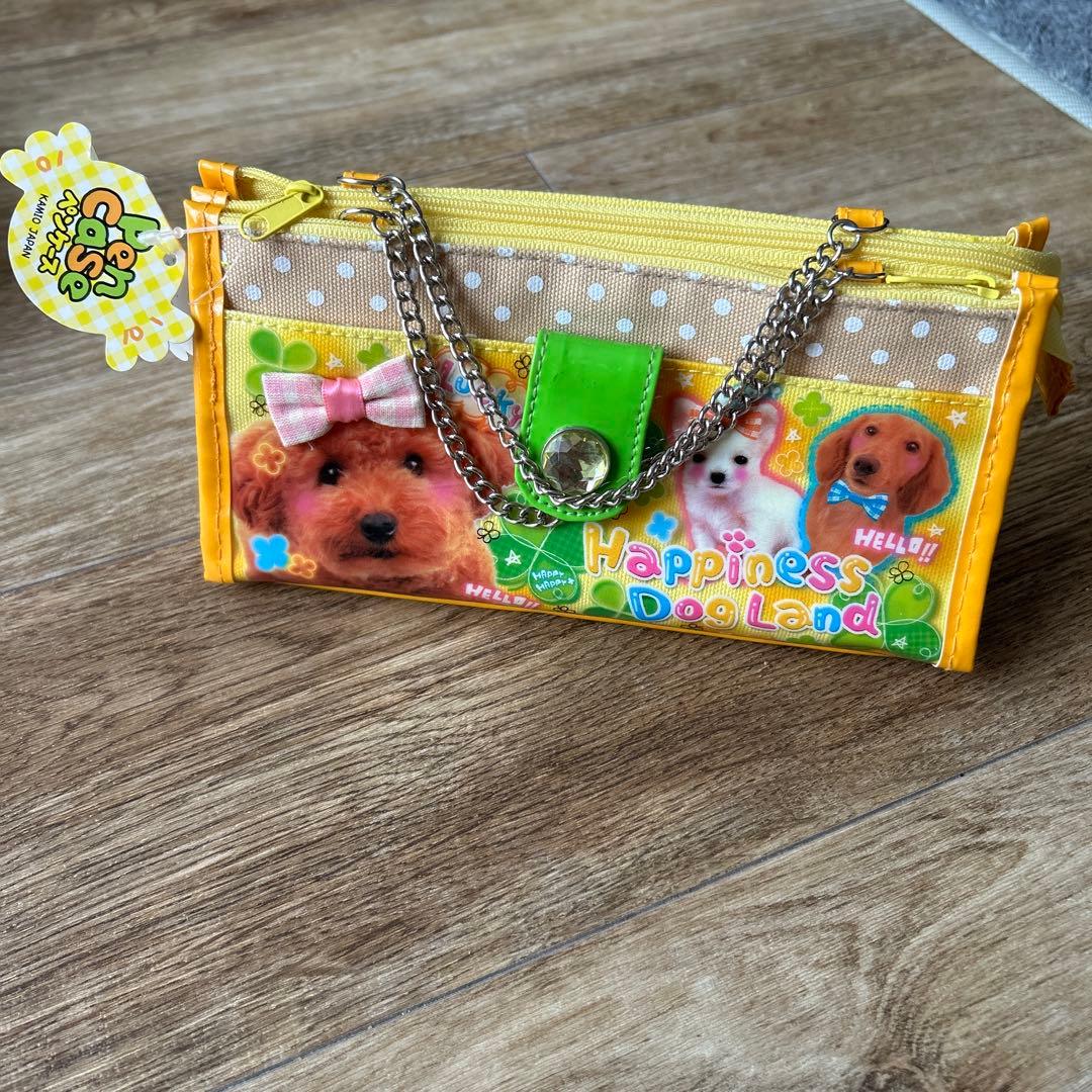 平成レトロ　筆入れ　筆箱　ペンケース　犬　イヌ　カミオジャパン