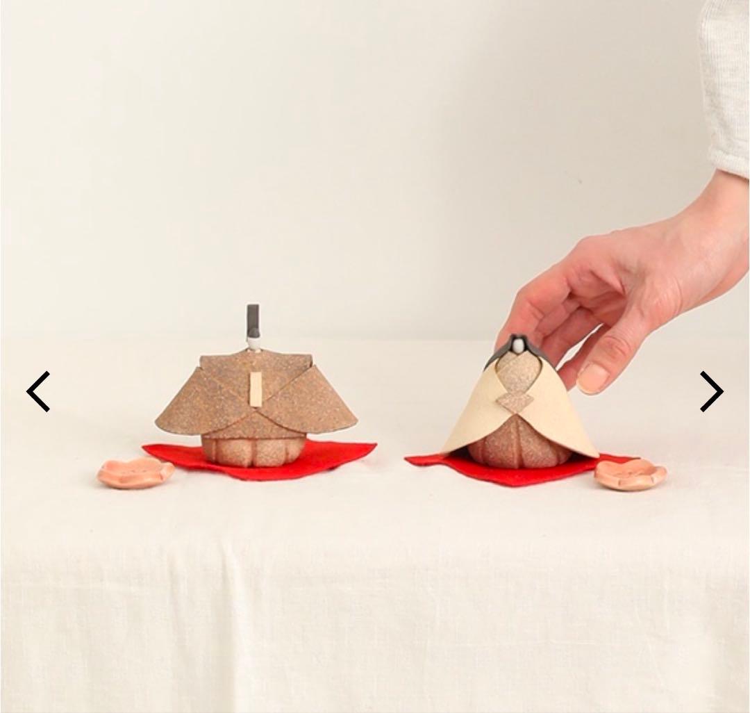 永田みどり　陶雛セット　ナチュラン限定　古陶里　ひなまつり　雛人形