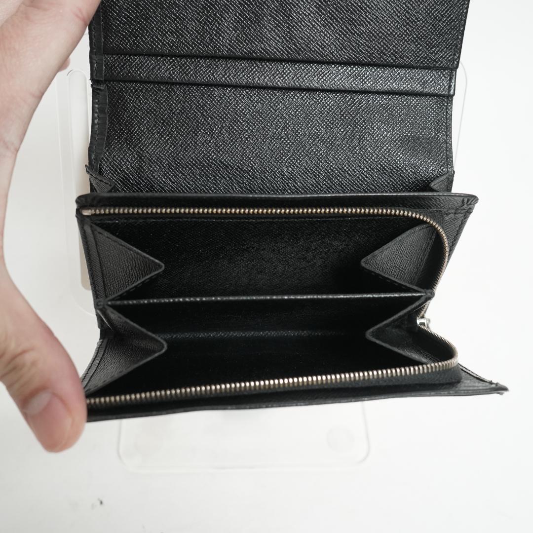 【美品】ルイヴィトン エピ ノワール コンパクト財布 フラップ