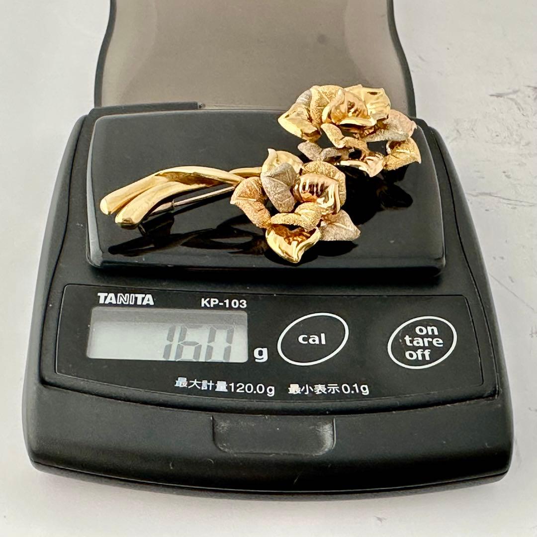 k18金 ．750．トレベール、ブローチ(未使用) N o.1340.