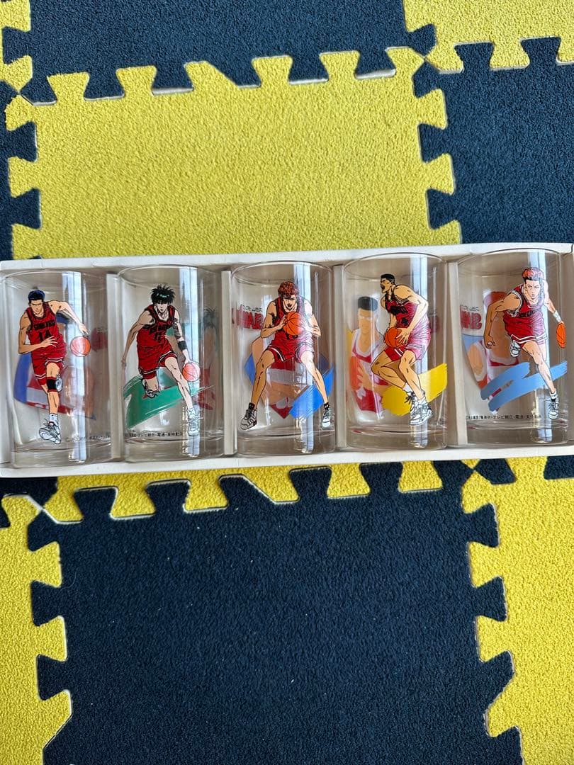 最安値！希少・スラムダンク、湘北メンバーのグラス5個セット(日本製)