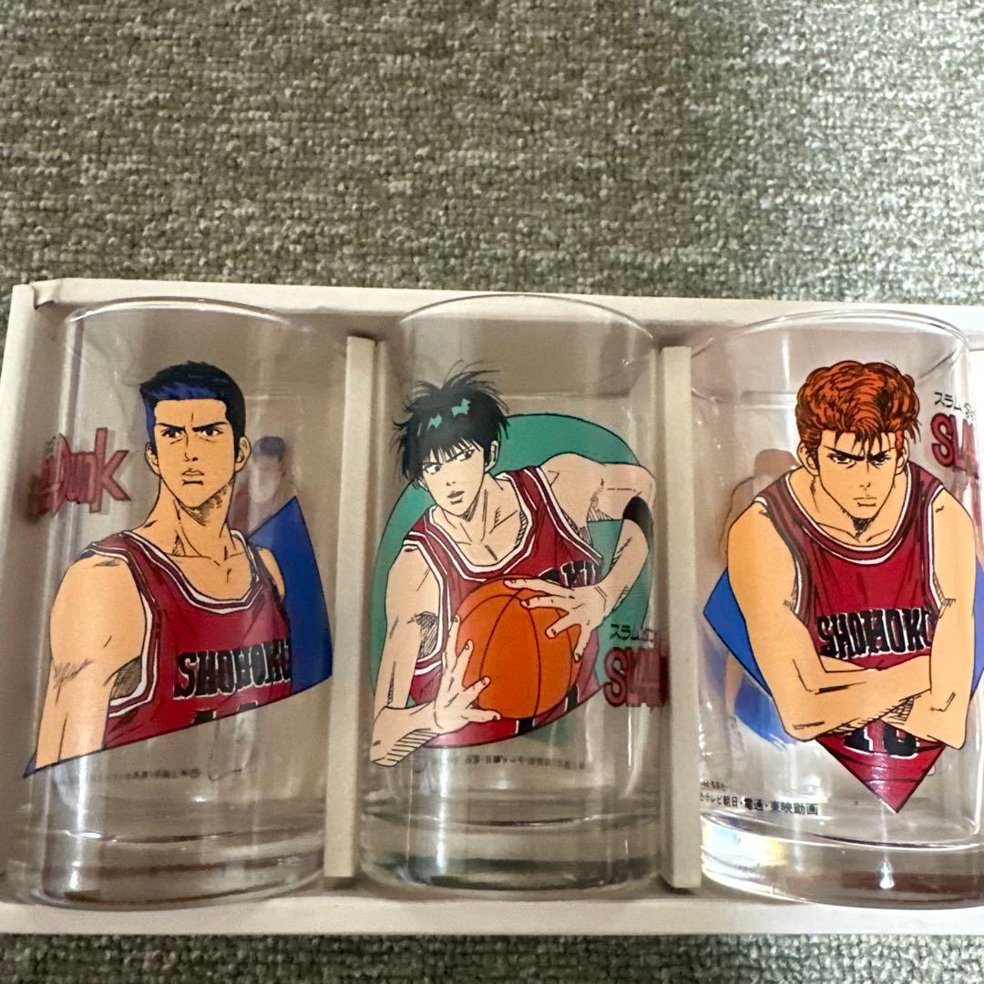 最安値！希少・スラムダンク、湘北メンバーのグラス5個セット(日本製)