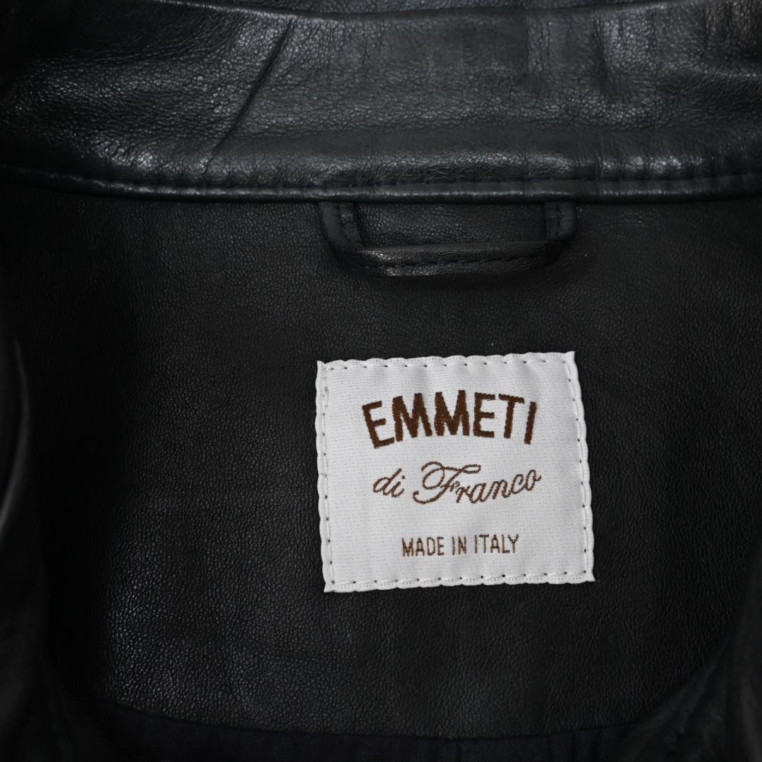 □ EMMETI エンメティ ジャケット ダークグレー ラムスキン 47853