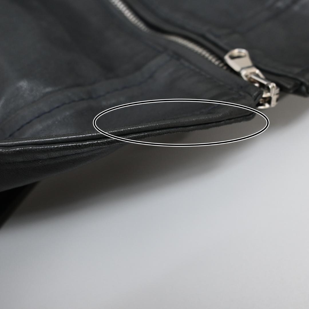 □ EMMETI エンメティ ジャケット ダークグレー ラムスキン 47853